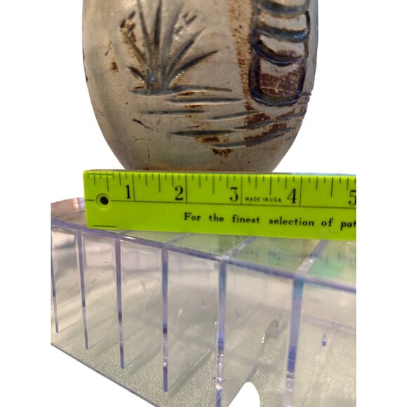 Handcrafted Ceramic Vase With Nature-Inspired Design Earthy Tones Rustic Decorat - Picture 14 of 15